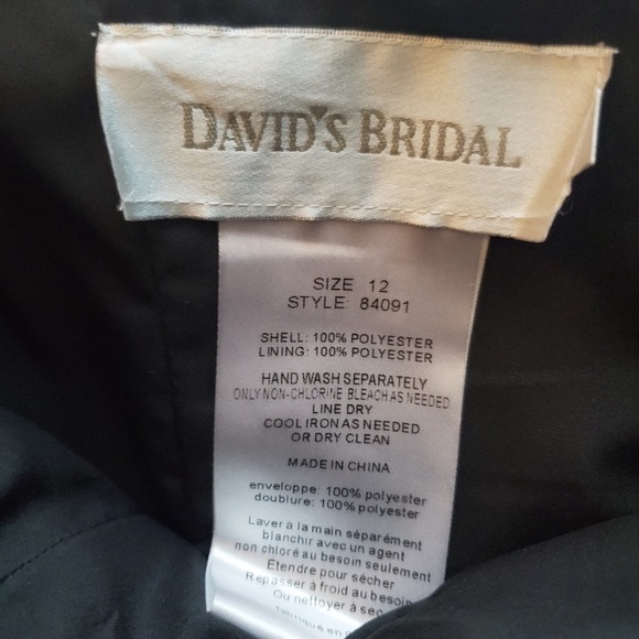 David’s Bridal Strapless Dress 🖤Bridesmaid /Guest - Picture 3 of 5